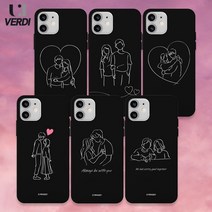 커플 스케치 블랙 소프트 젤리 케이스 무선충전 가능 엘지 LG V50 S V40 V30 Q8 Q7 Q6 G8 G7 G6_SC0420_04