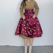 화초 양단 허리치마 / 생활한복치마 데일리한복