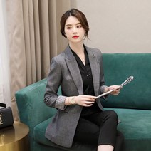 헤링본자켓 여성 코트 하객 콤비 자켓 정장 트위드 비지니스 헤링본