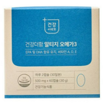 함소아제약 건강더함 알티지오메가3 (30일분), 60정, 4박스