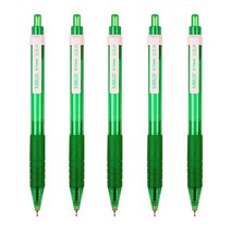 밀룩스 니들 0.7mm 검정심볼펜, 5개입, 녹색
