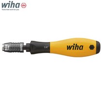 Wiha 32161 스쿠류드라이버 비트 거치대 1/4인치 SoftFinish ESD 기계식 잠금 가능 7148C, 01 32161