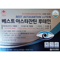 베스트 아스타잔틴루테인 60캅셀X2개 (4개월) / 눈건강 아스타잔틴 지아잔틴 비타민 미네랄