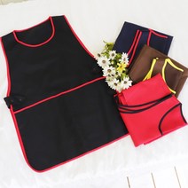 (주)더해피 요양보호사 앞치마 간호 간병 실버용품 복지사 선생님 병원 작업 공방 에이프런, 01. 요양보호사 앞치마-레드