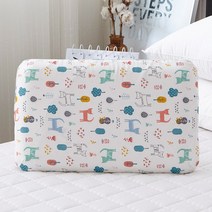 네코 유아 일자형 라텍스 베개커버 화이트