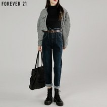 배기 팬츠 FOREVER21 기모 청바지 여성 와이드 루즈핏 빅진 슬림핏 무 겨울 가을 4992288765