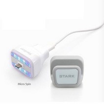 STARK 스타크 UV LED 고속충전 스마트폰 살균기, 색상:화이트, 본체+아이폰젠더