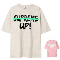 Supreme 오버핏 반팔티 남자 여자 5부 반팔 티셔츠_라인업