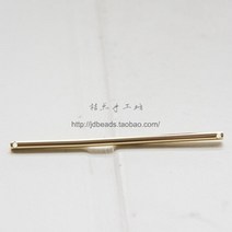 발레바 스트레칭바 발레봉 무용바 솔리드 황동 긴 막대 원형 막대 링크 스틱 구멍 2개 2x51mm(3036c), r.gold 도금-1pc