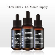수염 오일 3 개 남성 두꺼운 케어 자연 성분, [03] 3 bottles