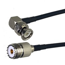 커넥터 RG58 UHF PL259 SO239-BNC SMA N 수 플매트 카펫 러그 및 암 잭 너트 플랜지 RF 동축 점퍼 피그 테일 케이블 6 인치 5M, [02] UHF PL259 to SO239, [10] 5M