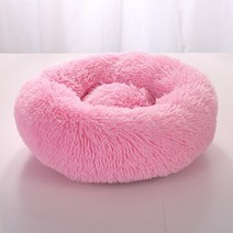 소파슈퍼 소프트 개 침대 플러시 고양이 매트 대형견 래브라도 하우스 라운드 쿠션 애완 동물 제품 액세서, 14 Pink_01 40CM