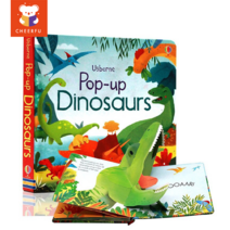 Usbrone POP UP Books 영어 교육용 3D 플랩 그림책 베이비 스토리 카드보드 어린이 책 3~6세 어린이용 취침 시간 독서, Dinosaurs
