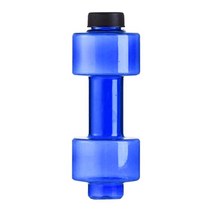 휴대용 Dumbell 대용량 병 마시는 병 Dumbell 모양 물병 바벨 가정 및 체육관 운동 운동 장비, 550ml 블루