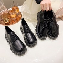 로이드 통굽 키높이 레이스업 워커 5cm