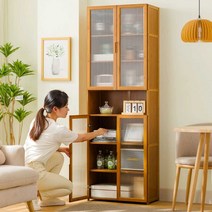 코너작식장 진열장 북유럽풍 특새장식장, 브라운 (창홍투명문) 30장3겹