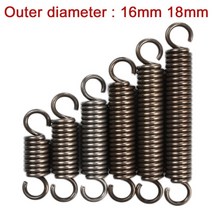 인장스프링 스텐인장스프링 금형 와이어 직경 2.0mm 연장 장력 확장 스프링 외부 16mm / 18mm 길이 50mm - 500mm 스프링 스틸 후크 DIY 1 개, 200mm