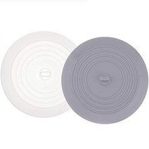 Silicone Tub Stopper 2 Pack Premium Bathtub Drain Stopper One of The Best Sealing Rubber Drain Sto, 1, White and Grey