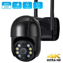가정용 실외 실내 CCTV 4k 8mp wifi ip 카메라 5mp h.265 무선 야외 ptz 카메라 ai 추적 3mp hd 보안 카메라 1080p cctv 감시 p2p, 4k 8mp sd 카드 없음, 우리 플러그