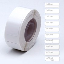 카피어랜드 라벨테이프 [화이트라벨/10종] 블루투스/라벨프린터/D39S전용, 1개, 평면 화이트  DCP1526-230