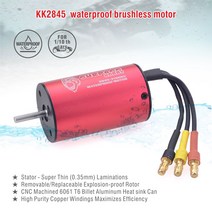 자동차 브러쉬Surpass Hobby 2845 브러시리스 모터 45A 60A ESC 80A 스피드 컨트롤러 업 그레 이드 390 1/1, 02 3100KV 35A no card