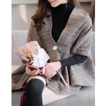 판쵸 숄가디건 여성 코트 망토 숄코트