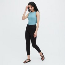유니클로 울트라스트레치하이라이즈크롭레깅스팬츠 블랙