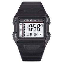 SYNOKE 남성 스포츠 밀리터리 시계 5ATM 방수 일본 운동 전자 카운트 팔찌 알람