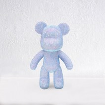 브릭베어 보석십자수 키트 핸드메이드 베어브릭, 22cm, 젤리블루