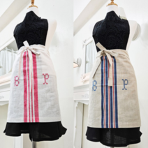 리투아니아 린넨 카페 앞치마, 1개