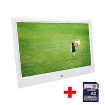 디지털액자 스마트 디지털 전자 액자 앨범 10 인치 스크린 LED 백라이트 HD 1024x600 사진 프레임 앨범 음악 영화 리모콘 포함, AU 플러그, white with 32gb