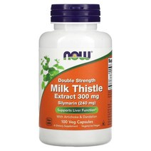 Now Foods (나우 푸드) 나우푸드 더블 스트렝스 실리마린 300mg 베지 캡슐 100정, 3개
