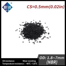 10 개몫 니트릴 고무 검정색 nbr cs 0.5mm od1.82.52.833.544.557mm o 링 가스켓 내유성 방수, 외경4.5xid3.5xcs0.5mm, 20개