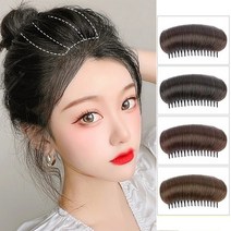 하이유니 볼륨업 헤어뽕 머리핀 붙임 머리 헤어 피스, 다크브라운, 1개