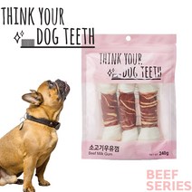 THINK TOUR DOG 소고기 연어 오리 치킨 딩고 우유껌, 1개, 소고기 딩고 우유껌 3p