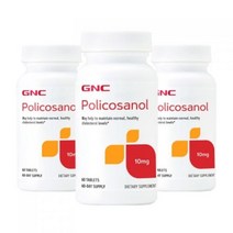 GNC 지엔씨 폴리코사놀 10mg 60정 3개세트 6개월분, 1개, 기본