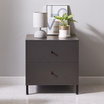 가온리빙 케인 500 2단 서랍형 협탁, 올그레이