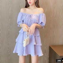 가바바 여성 원피스 주름마저 시원시원해보이는 여름 브이넥 미니원피스 G48792