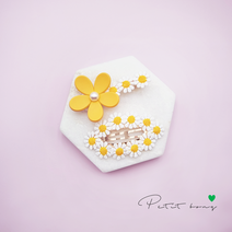 파스텔데이지핀 2종 세트 / 유아 유치원 초등 머리핀 집게핀 똑딱핀