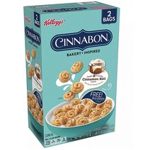한정판 시나본 시나몬롤 시리얼 394g x 2 봉지 총 788g Kellogg's Cinnabon Cinnamon Roll Breakfast Cereal