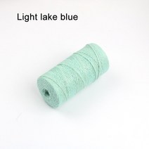 마닐라 로프 밧줄 다채로운 황마 꼬기 마크라메 코드 공예 DIY 컬러 스레드 트위스트 수제 바느질 홈 웨딩 100 야드, 05 Light lake blue