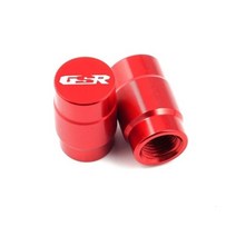 Suzuki GSR 750 600 400 GSR400 GSR600 GSR750 8MM 오토바이 액세서리 CNC 알루미늄 M8 스윙 암 스풀 슬라이더 스탠드 나사, valve caps-red