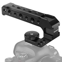 Neewer 카메라 핫슈 탑 핸들 그립 유니버설 비디오 스태빌라이저 리그 3개의 콜드 슈 마운트가 장착된 A7III용 마이크LED 라이트로우 앵글 샷용 모니터에 적용 금속-ST28