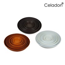Celadon 원형 화분받침 모음, 브라운