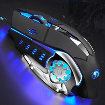 서든마우스 배그 서든어택 게임 게이밍 마우스 유선 LED DPI 블랙 핑크, 마우스, S322-블랙