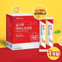 식물성단백질 실크랑 아미노프로틴 30포 누에고치 단백질 가루 분말 마시는 아미노산 amino acid protein 타우린 실크아미노산 글루타민산 실크펩타이드 아스파라긴산 히스티딘, 1박스, 2g*30포