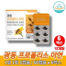 트레이더스 호주산 성인 로얄 프로폴리스 아연 c 플러스 셀레늄 플로폴리스 캡슐 온가족 직장인 활력 면역력 영양제, 6박스