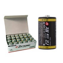 제트킹 망간 D형 건전지 R20 1.5V 24알 정박스 국내상표, 24개입, 1개