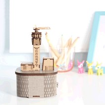 영공방 DIY 회전우드 오르골 인천 국제공항 (YM957) 목재 모형 조립키트 완구