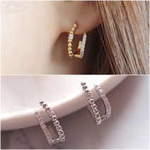 코코날다 925은침 큐빅귀걸이 우아한모녀 차예련귀걸이 연예인스타일 이어링 귀걸이